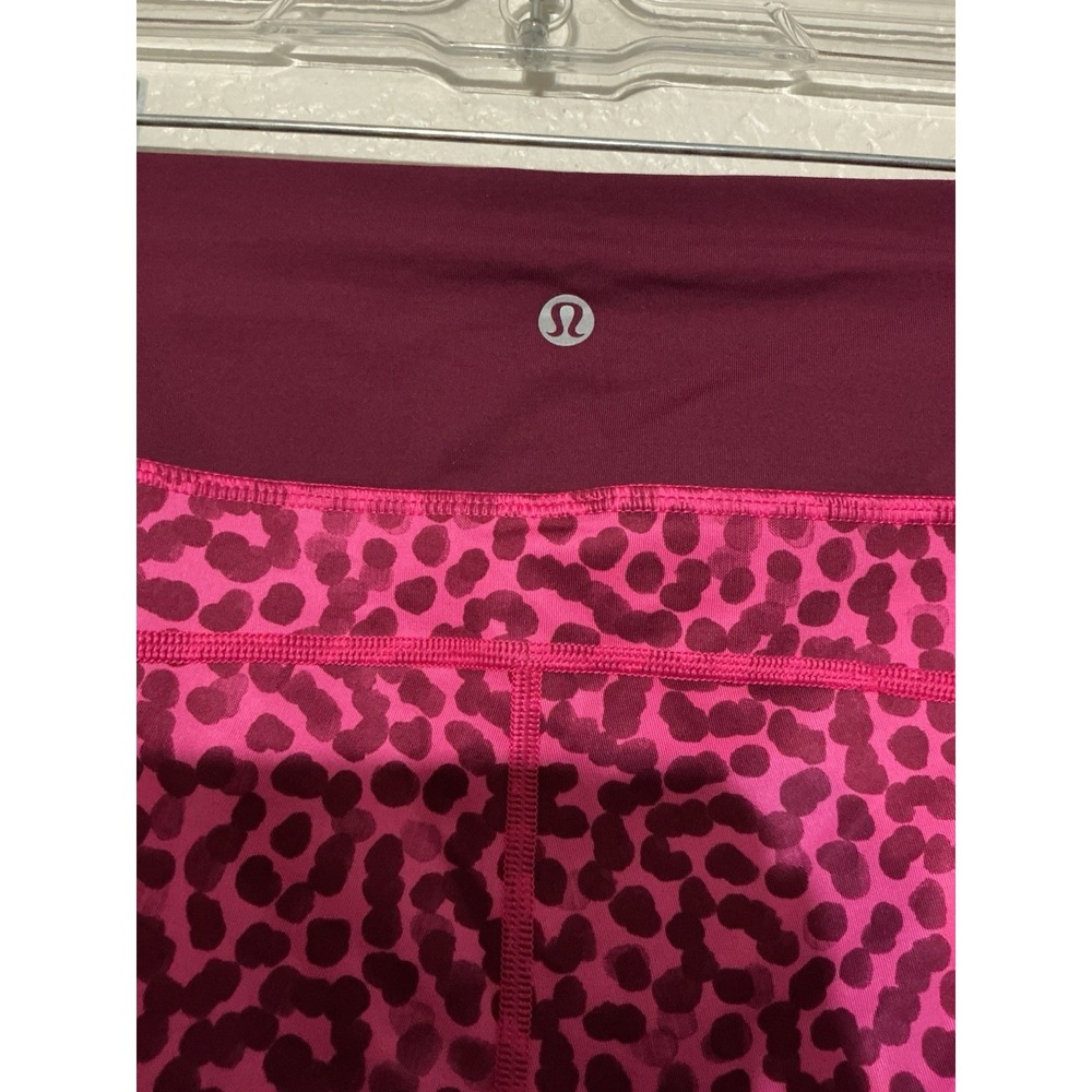 Lululemon Leggings Womens Size 6 Pink Running Athletic Crop Pants Gym - Picture 5 of 10